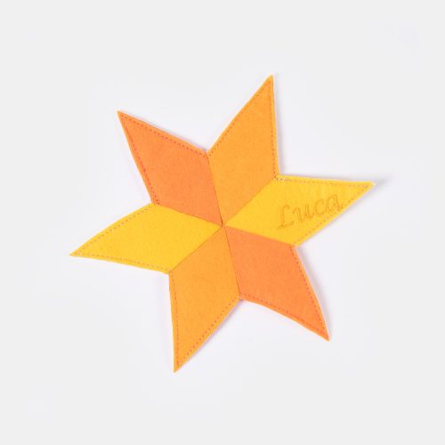 Névreszóló poháralátét - csillag forma